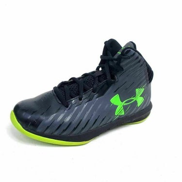 Under Armour BPS Jet Boys Basketball Shoes 1259032 389 Gray/Black/Green NIB