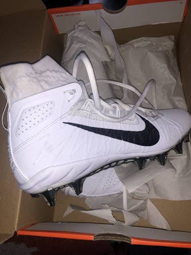 New in Box White Nike Huarache Lax size 8 Unisex Molded Cleats High Top Lacrosse Shoes New