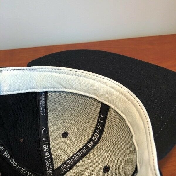 Colorado Rockies Hat Baseball Cap Fitted 7 3/8 New Era Black Vintage 90s Shiny