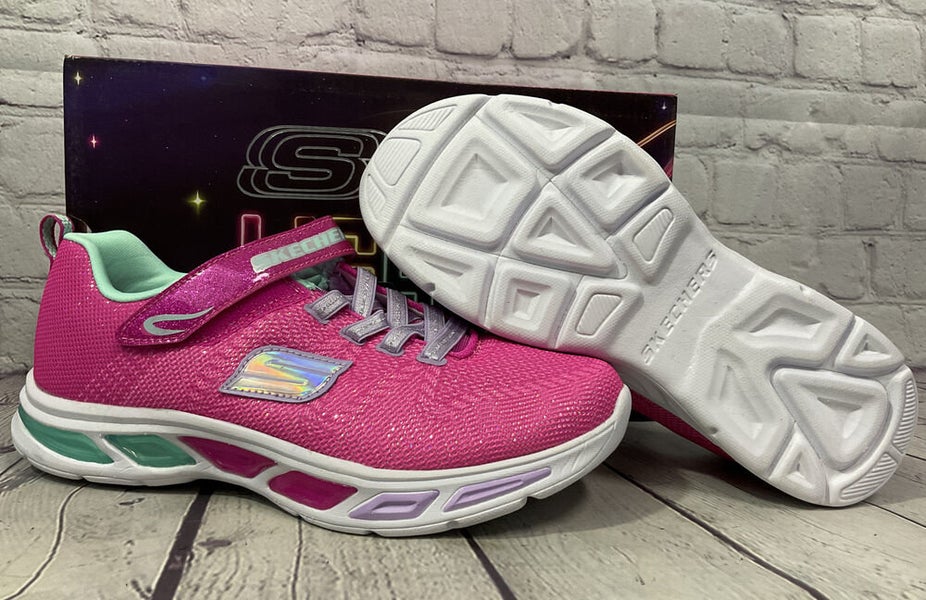 Vuelo Percepción Loco NEW Sketchers Girl's S Lights Shimmer Beam Sparkle Glow Light Up Sneakers  Size 5 | SidelineSwap