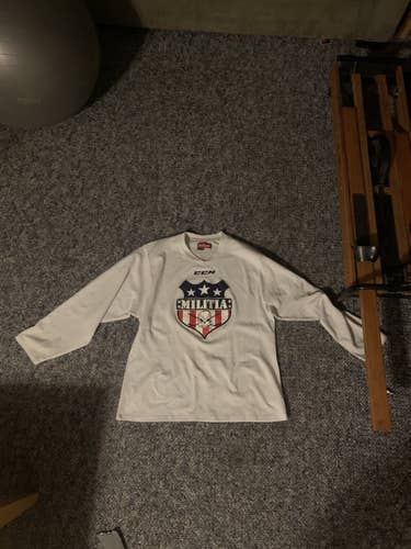 White Large EC Militia CCM Practice Jersey