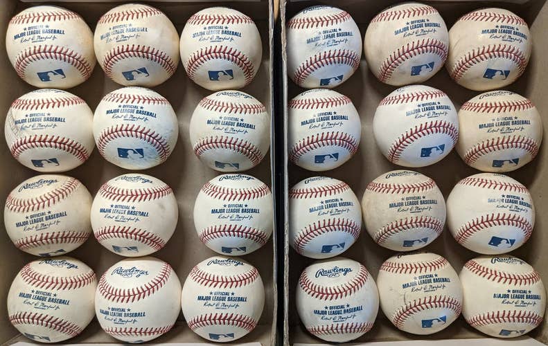 Used Rawlings Baseballs 24 Pack (2 Dozen) MLB