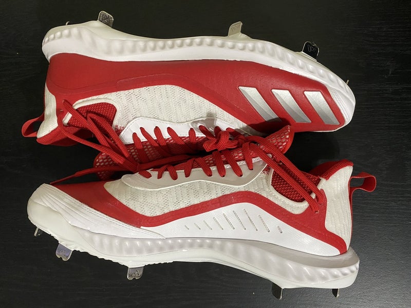 Adidas Icon V Bounce Men\'s Iced Out Metal Baseball Cleats Red White EE4130 Size s-l400.jpg main image 4