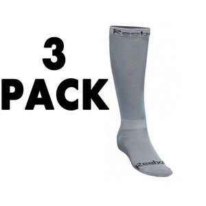 New 3 pack Reebok 12K Ice Hockey Socks Adult Small Gray senior compression Skate
