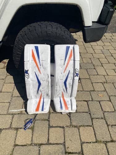 White Intermediate 31" Brian's  NetZero Goalie Leg Pads