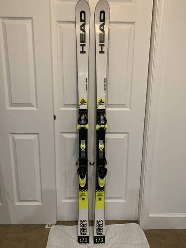 Great condition 173cm 2020 HEAD Racing World Cup Rebels i.GS RD Skis With Bindings Max Din 11