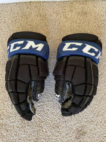 Tampa Bay Lightning Black Senior CCM 14" Pro Stock Gloves