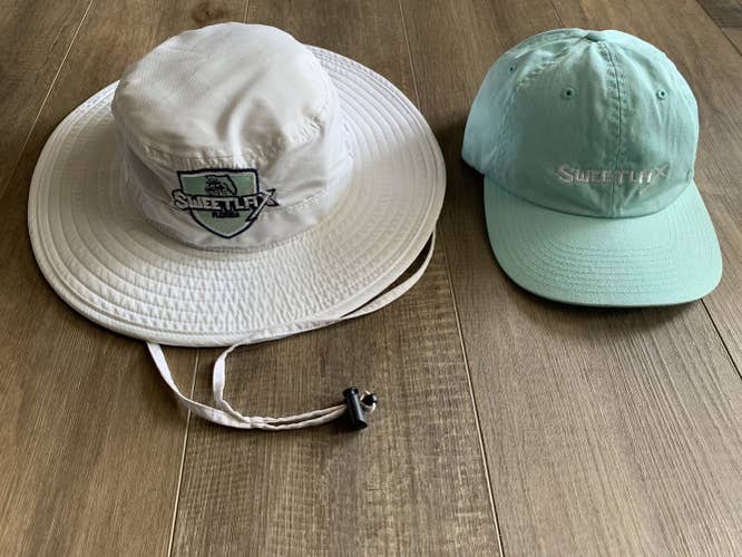 Lot:  Sweetlax Florida Bucket Hat and Sea Foam Green Adjustable  Hat
