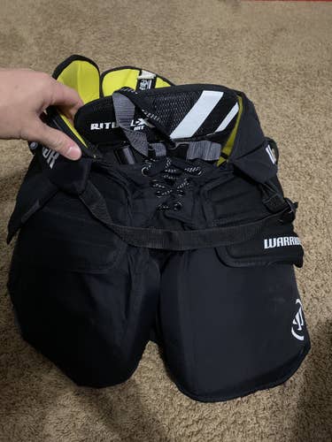 Black Intermediate XL Warrior  Ritual X Hockey Goalie Pants