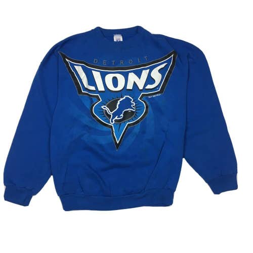 Vintage 1995 Detroit Lions NFL Football Crewneck Sweatshirt by Logo 7 (XL)