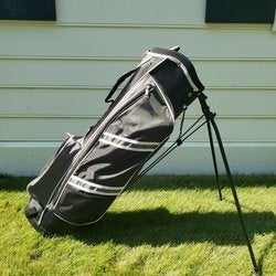 Nitro Black/Gray Stand Bag 6-way, 3 pockets with cover