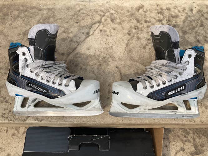 Used Bauer Regular Width Size 6.5 Reactor 9000 Hockey Goalie Skates