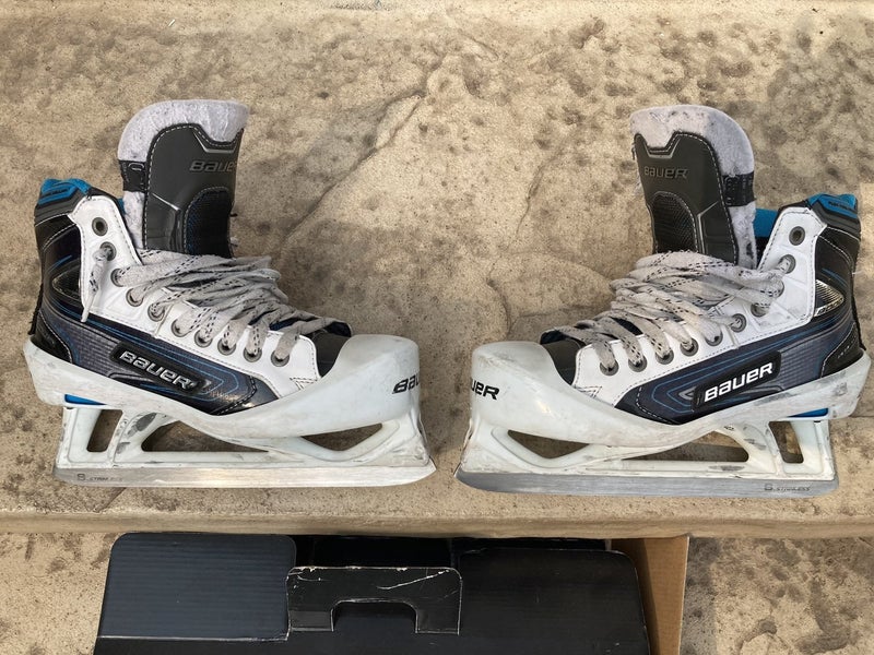Used Bauer Regular Width Size 6.5 Reactor 9000 Hockey Goalie Skates