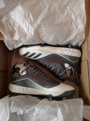 Adidas Men's Size 10.5 Icon V Boost Metal Baseball Cleats Gray/White New