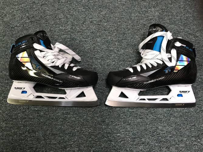 TRUE TF9 ICE HOCKEY GOALIE SKATES - SENIOR 10.5 REGULAR