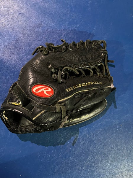 Black Rawlings Kid Pitch (9YO-13YO) Outfield 12.25" TH48 Baseball Glove