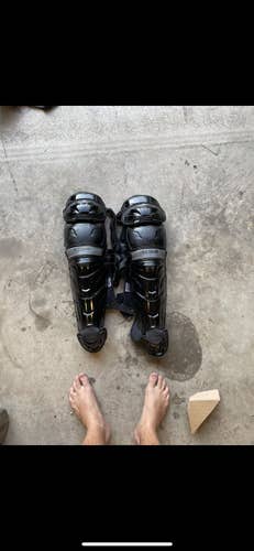 Black Adult All Star LG40SPRO Catcher's Leg Guard