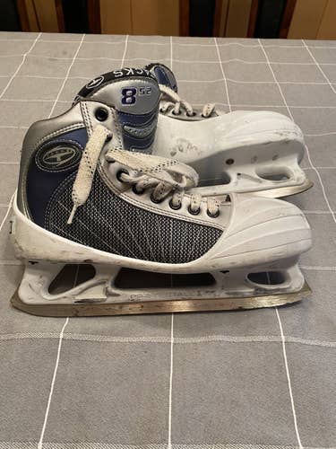 Senior Used CCM 852 Super Tacks Hockey Goalie Skates Regular Width Size 9