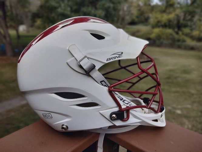 White Adult Used Player's Brine Triumph Helmet