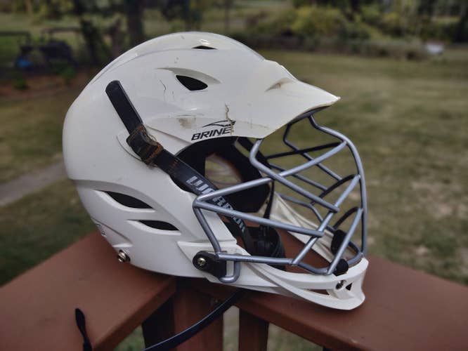 White Used Player's Brine Triumph Helmet