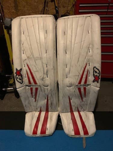 White Used Senior 36" Brian's SubZero Pro 2 Goalie Leg Pads