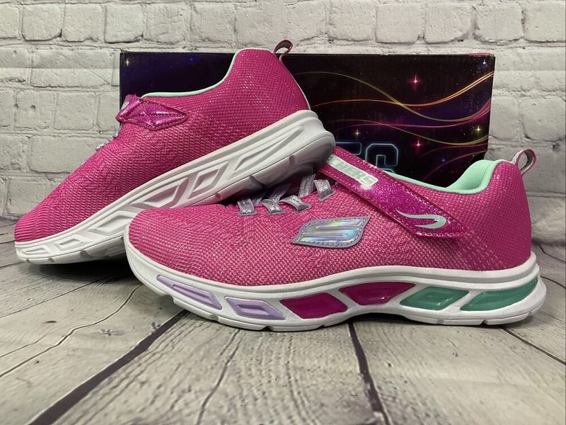 Autónomo Encantada de conocerte Horizontal Sketchers S Lights Girls Hot Pink Sparkly Light Up Sneakers Size 5 New With  Box | SidelineSwap