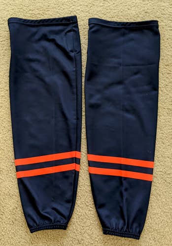 Oilers Third Style Hockey Socks L