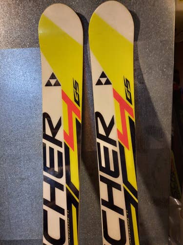 Used 2014 Fischer Racing RC4 World Cup GS Skis With Bindings Max Din 13