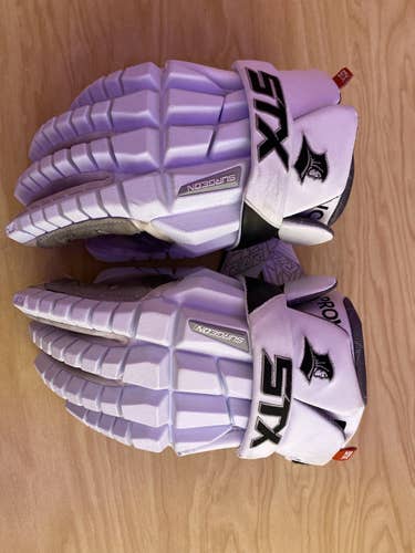 Used STX Surgeon RZR Lacrosse Gloves 13"