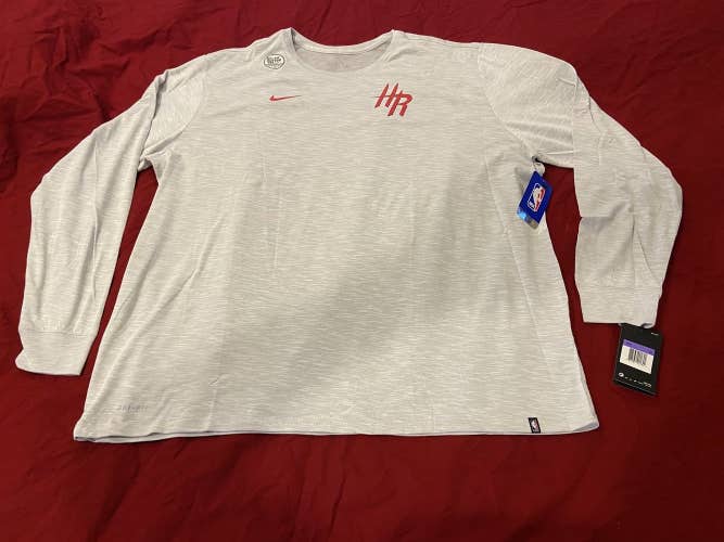 NBA Houston Rockets Team Issued Nike Long Sleeve T-Shirt Size 3XL * NEW NWT
