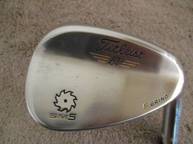 Titleist Vokey SM5 Chrome Wedge 52.08 F Grind True Temper Wedge Flex RH