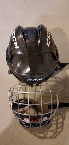 Black Used Small CCM FL40 Helmet W/Cage