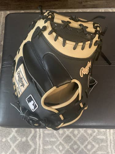 Black High School/College Catcher's 34" Heart of the Hide Baseball Glove