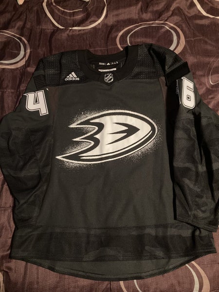 Trevor Zegras Anaheim Ducks Adidas MiC Military Appreciation Warm Up Jersey