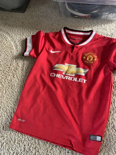 Red kid’s Used Medium/Large Nike Manchester United Jersey