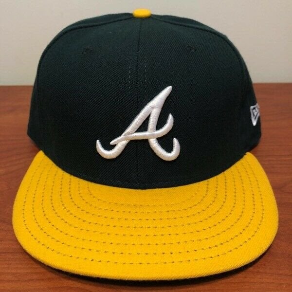 green atlanta braves fitted hat