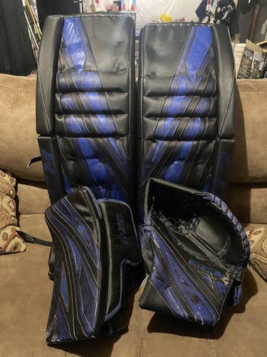 Black Senior 35" Regular Pro Stock Extreme Flex 4 Goalie Full Set