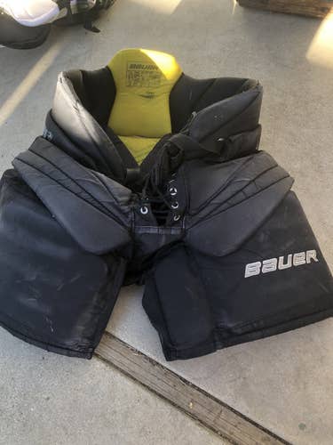 Black Used Large Bauer  Supreme One.9 Hockey Goalie Pants