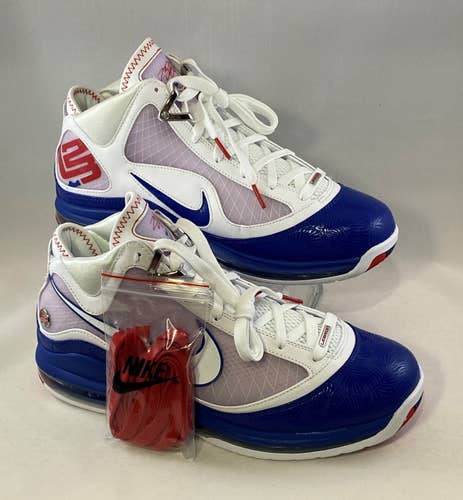 Nike LeBron 7 VII QS "Dodgers" Men’s Size 10 White/Rush Blue Athletic Shoes New