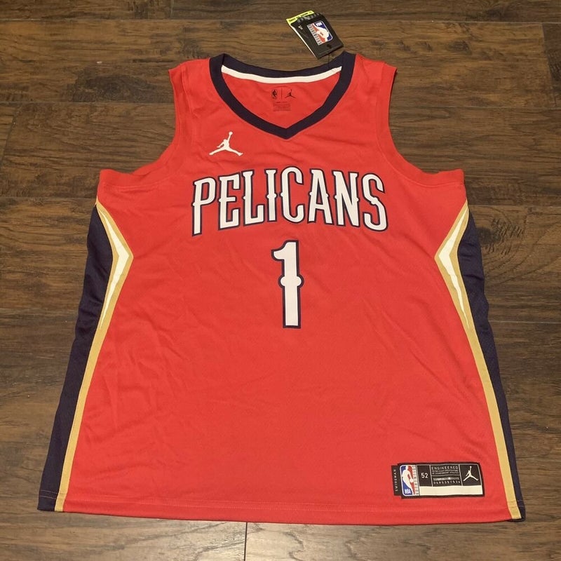 Zion Williamson New Orleans Pelicans Nike Jordan Swingman Statement Jersey Sz XL