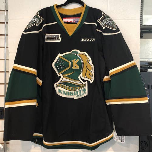 London Knights Blank Black Game Jersey - Size 56