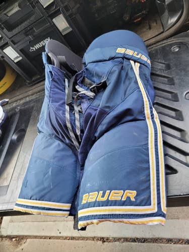 Blue Senior Used Medium Bauer Nexus Hockey Pants