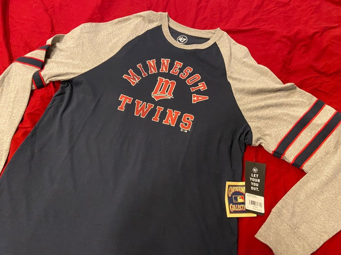 MLB Minnesota Twins '47 Brand Long Sleeve T-Shirt * NEW NWT