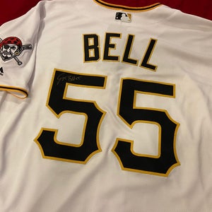 MLB #55 Josh Bell Pittsburgh Pirates Majestic 48 Signed / Autographed Jersey * NEW NWT