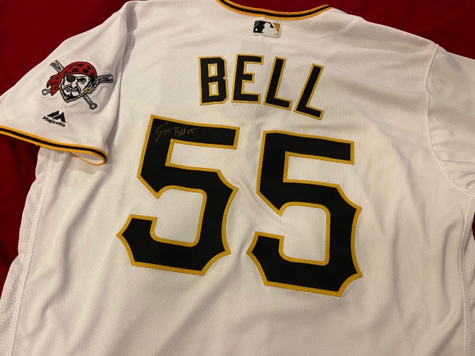 MLB #55 Josh Bell Pittsburgh Pirates Majestic 48 Signed / Autographed Jersey * NEW NWT
