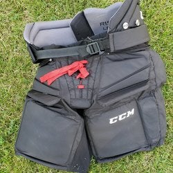 Black Used Junior Medium CCM Premier R1.5 Hockey Goalie Pants