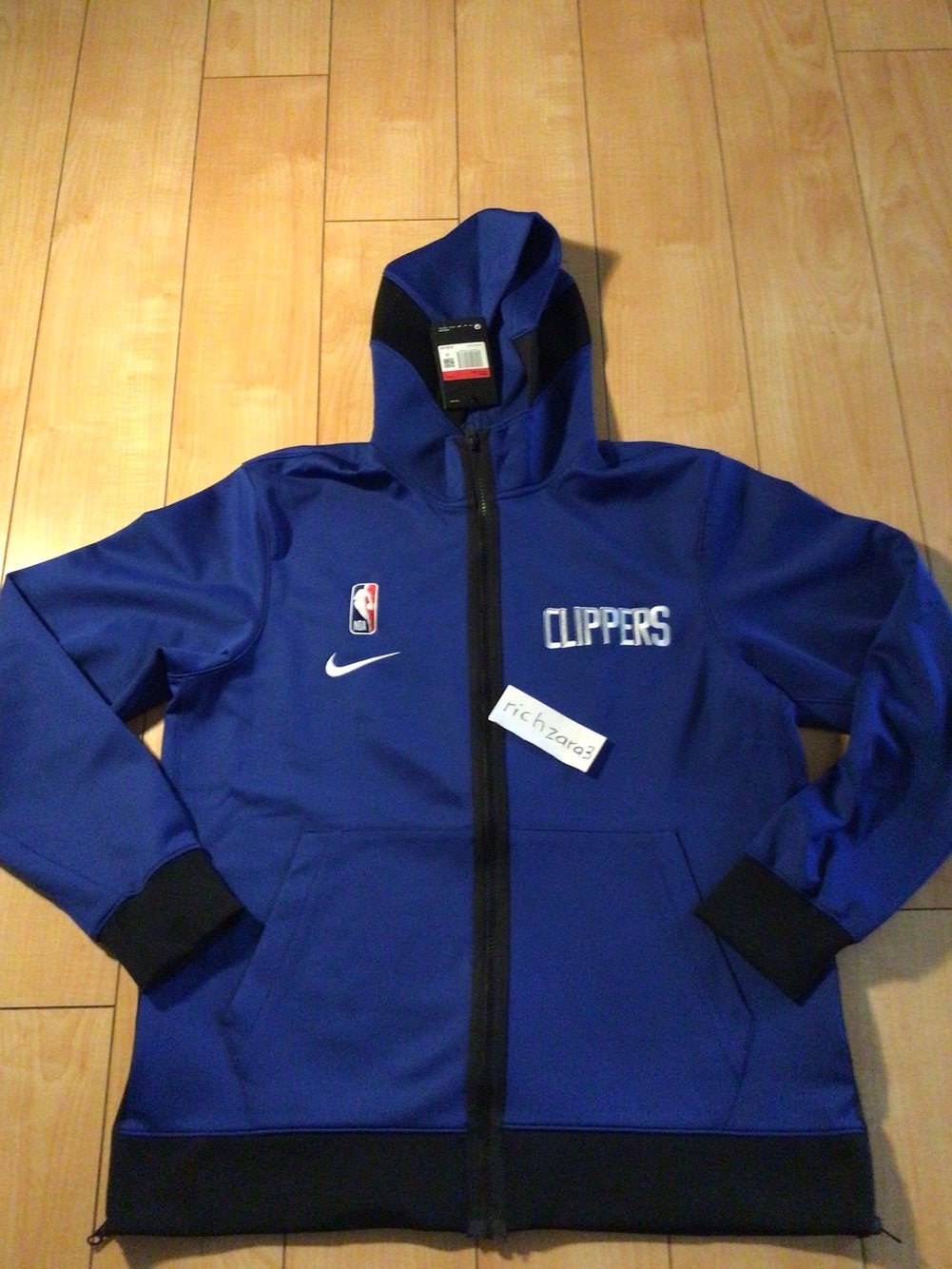 Los Angeles Clippers NIKE Black Dri-Fit Flex Showtime Hoodie Jacket Men's  SMALL