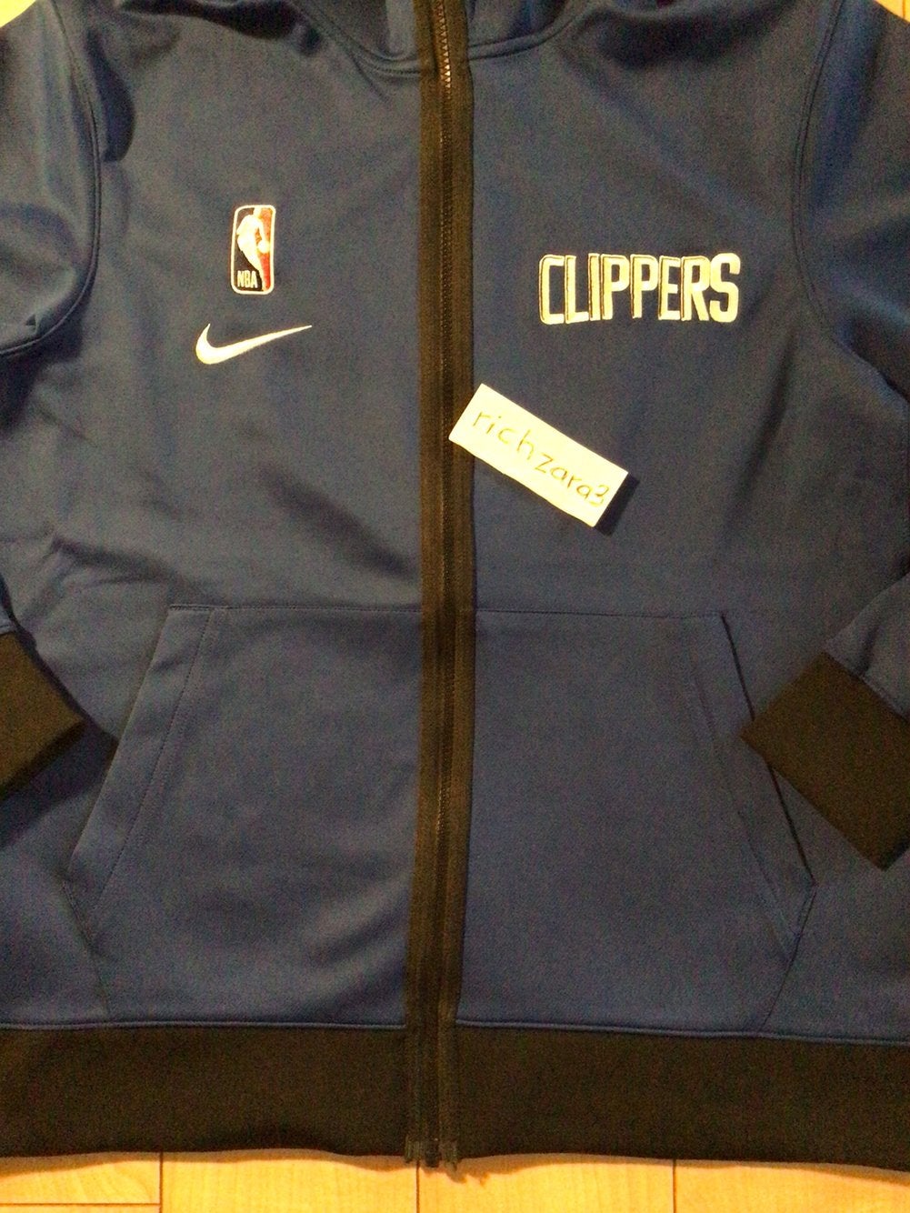 Nike LA Clippers NBA Showtime Therma Flex Full-Zip Hoodie CN4032-495 Blue  Sz L