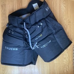 Black Used Senior Medium Vaughn Ventus SLR2Pro Hockey Goalie Pants