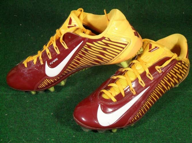 Nike Vapor Carbon Elite 2.0 2014 TD Football Cleats Burgundy Yellow Washington